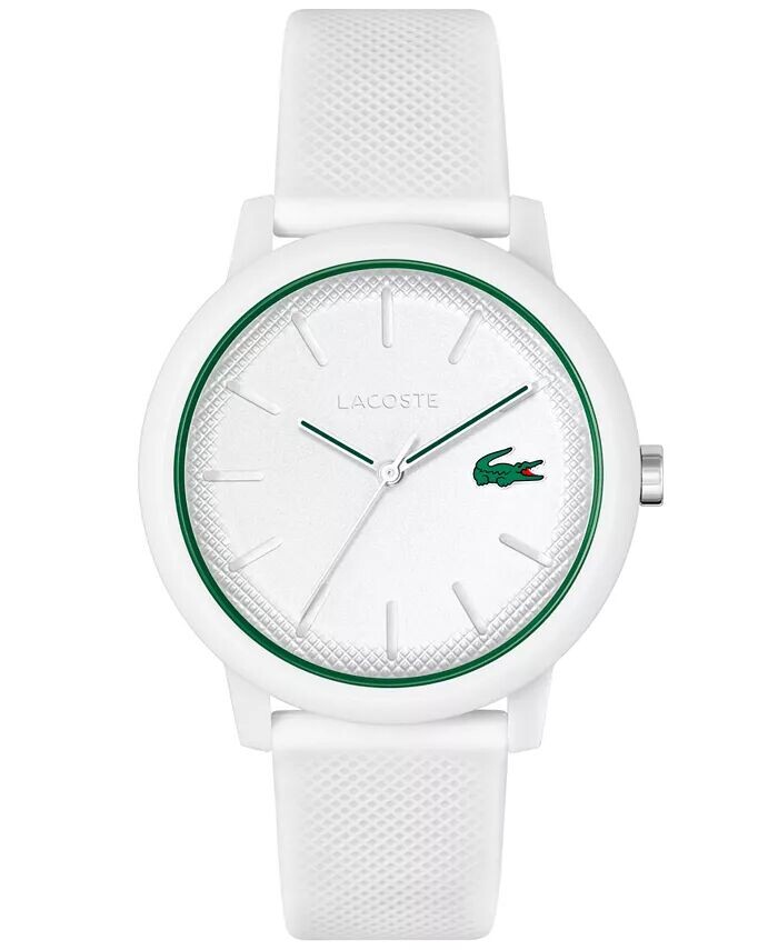 

Мужские часы L.12.12 с белым силиконовым ремешком 42 мм Lacoste