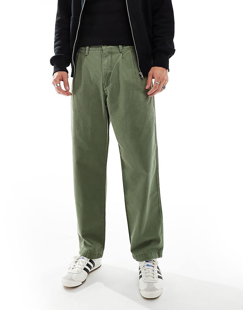 

Зеленые прямые брюки чинос со складками Levi's – XX – Lune