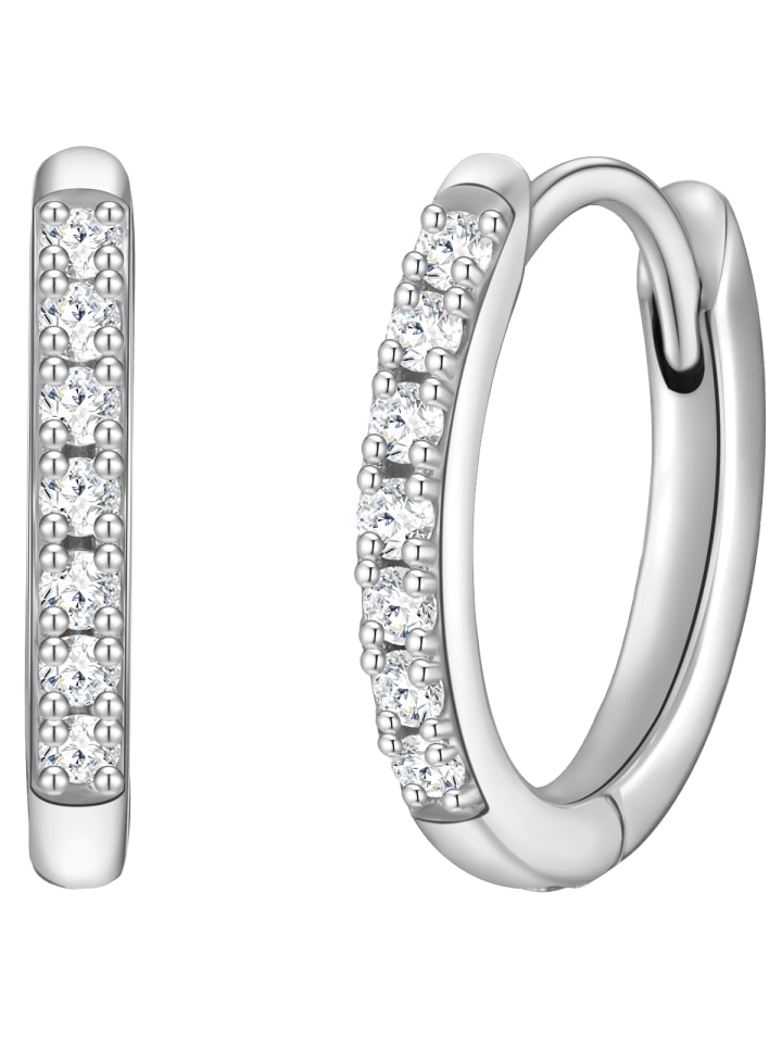 

Glanzstücke München Серьги-кольца из стерлингового серебра с цирконами в серебре