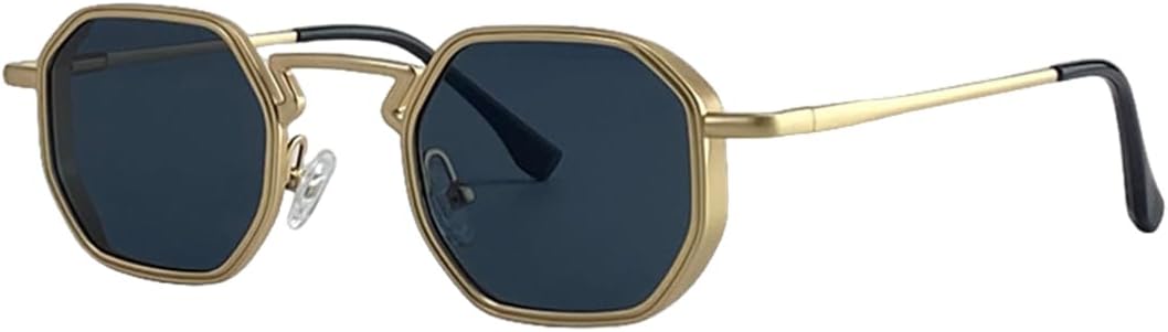 

Мужские солнцезащитные очки в стиле панк с металлической оправой, роскошные винтажные солнцезащитные очки для мужчин, модные очки для активного отдыха, защита от УФ-излучения UV400 SZVVBKK, C6gold3gray