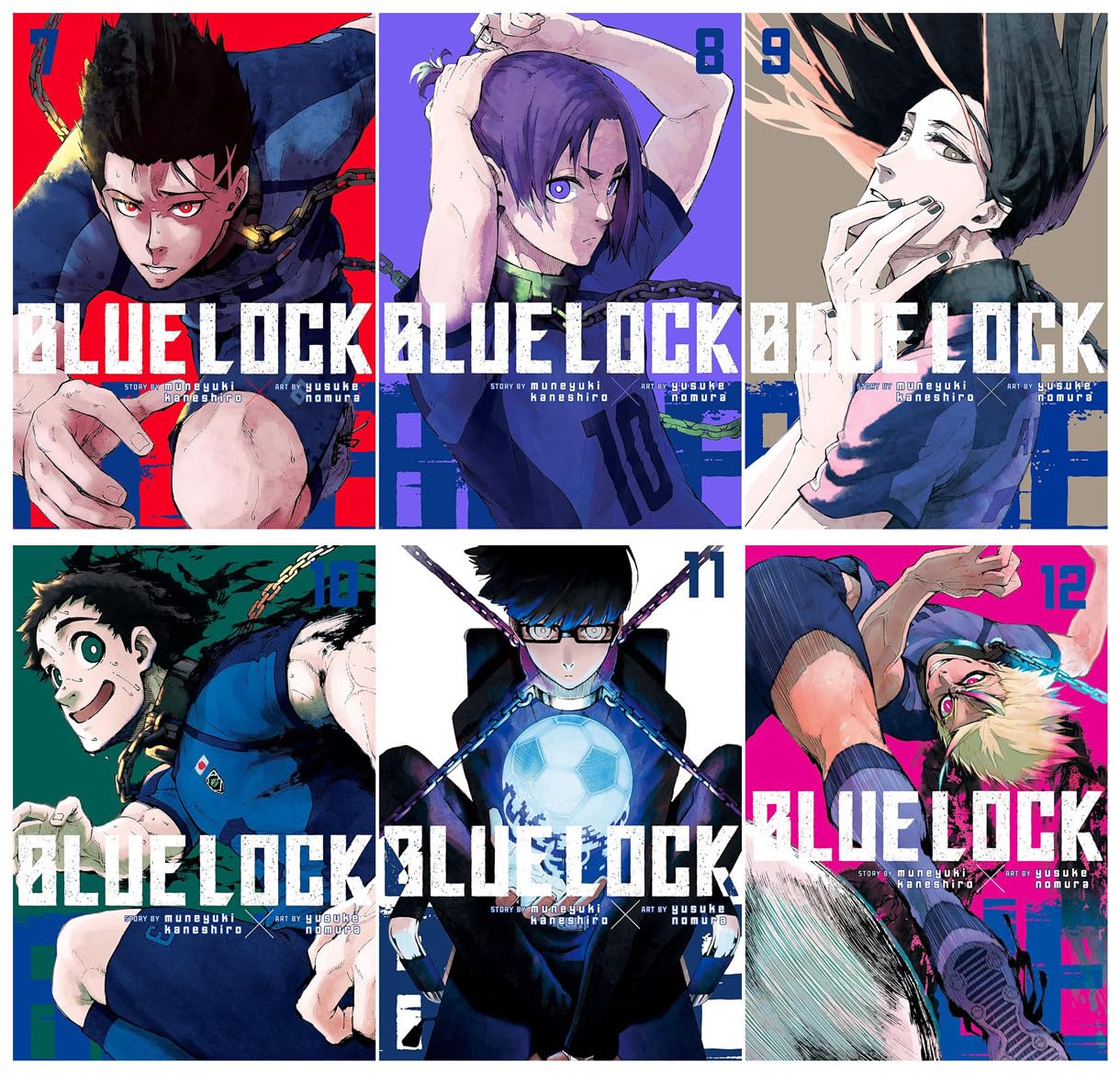 

Blue Lock Manga Series 6 Books Set (Vol. 7 - Vol. 12) (generic)
