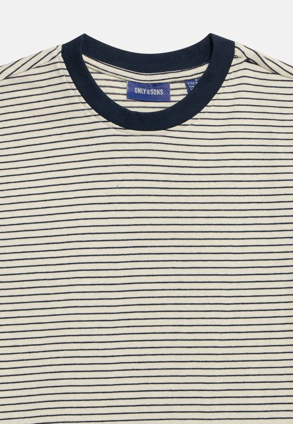 Футболка с принтом «полоса жизни» от osjfred Only & Sons Junior, Off-White/Dark Blue — фото 4