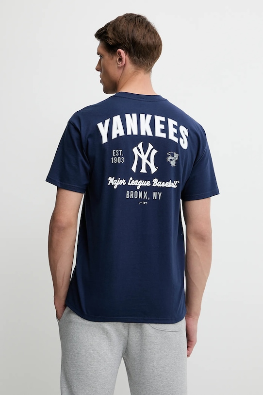 

Футболка хлопковая New York Yankees Nike, темно-синий