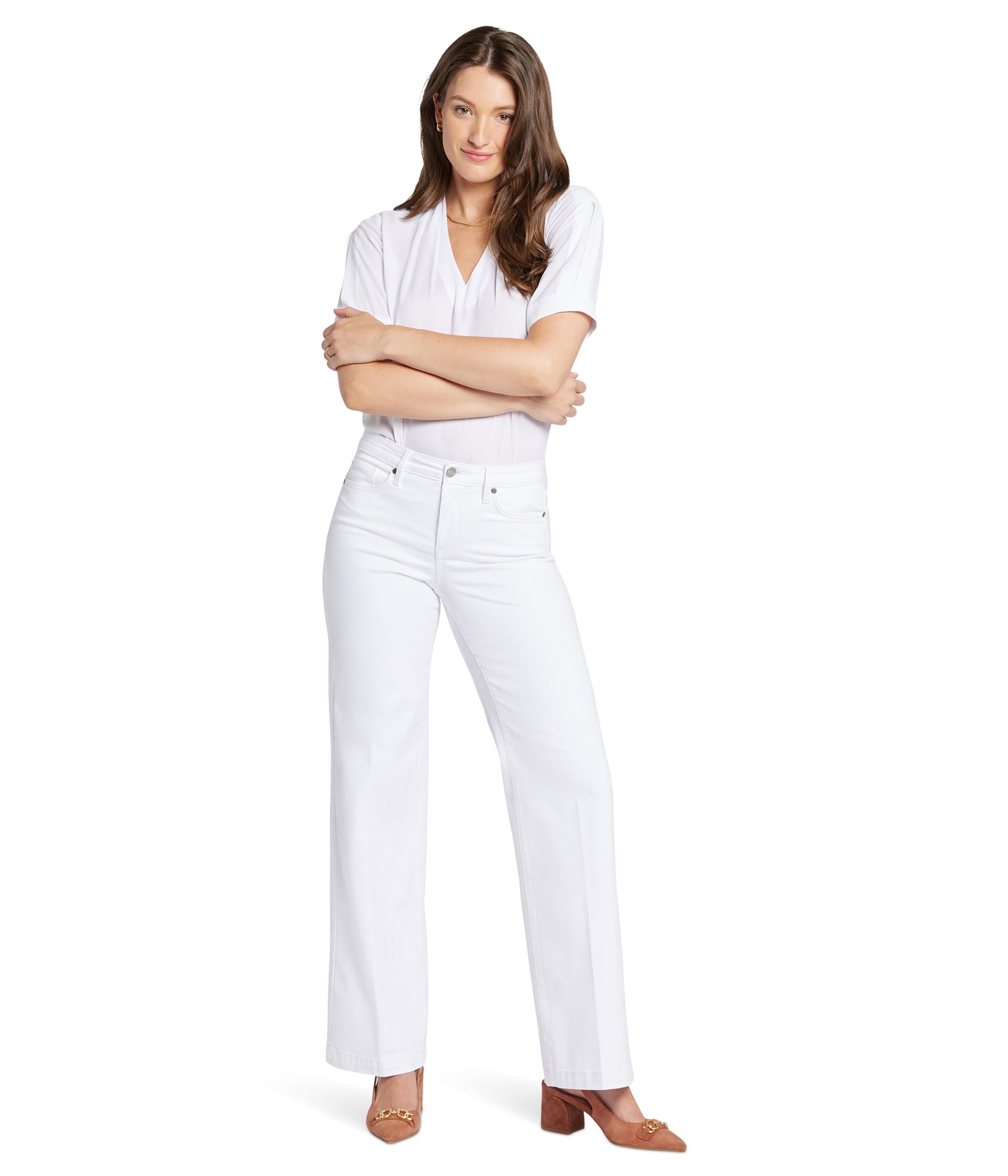 

Джинсы NYDJ Teresa Wide Leg Jeans in Optic White, цвет Optic White