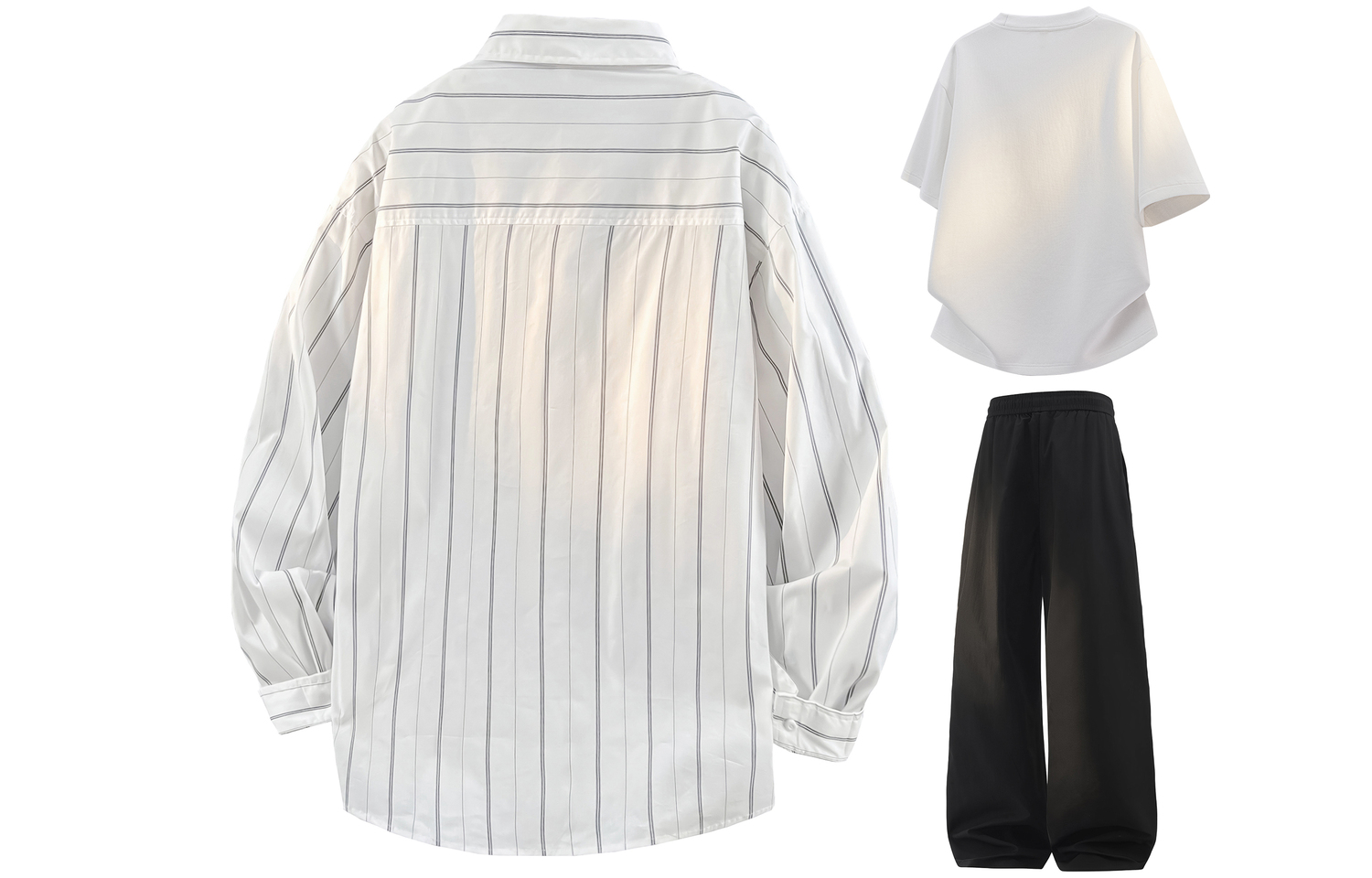 

Комплект рубашка Unisex WARRIOR, белый+белый+черный[free diy badge]