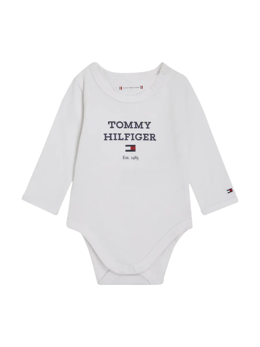 

Комбинезон Tommy Hilfiger "BABY TH LOGO BODY L/S", с надписью-логотипом, белый