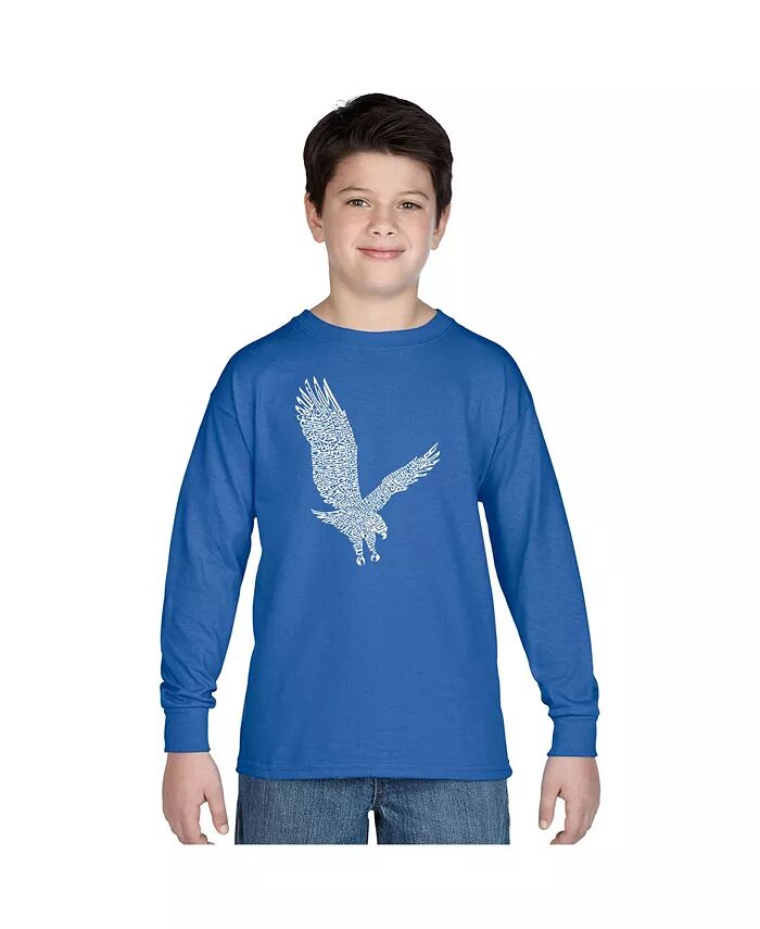 

Футболка с длинным рукавом Big Boy's Word Art - Eagle LA Pop Art, синий