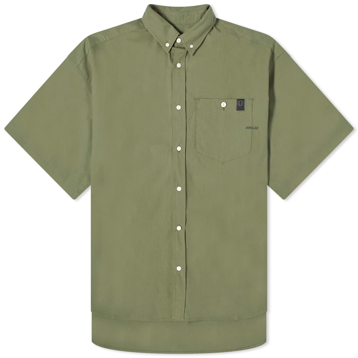 

Рубашка с коротким рукавом Anglan Elementary Pocket Big Shirt, цвет Sage Green