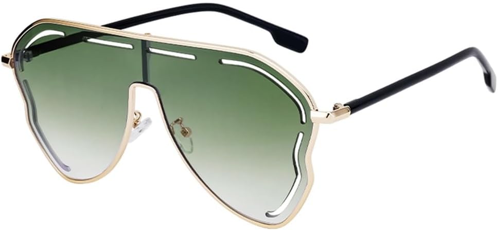 

Крупные квадратные солнцезащитные очки-щитки для женщин, большая оправа, модель «бабочка», цельные солнцезащитные очки для женщин, защита от ультрафиолета UV400 WNCKSQ, C4goldgreen