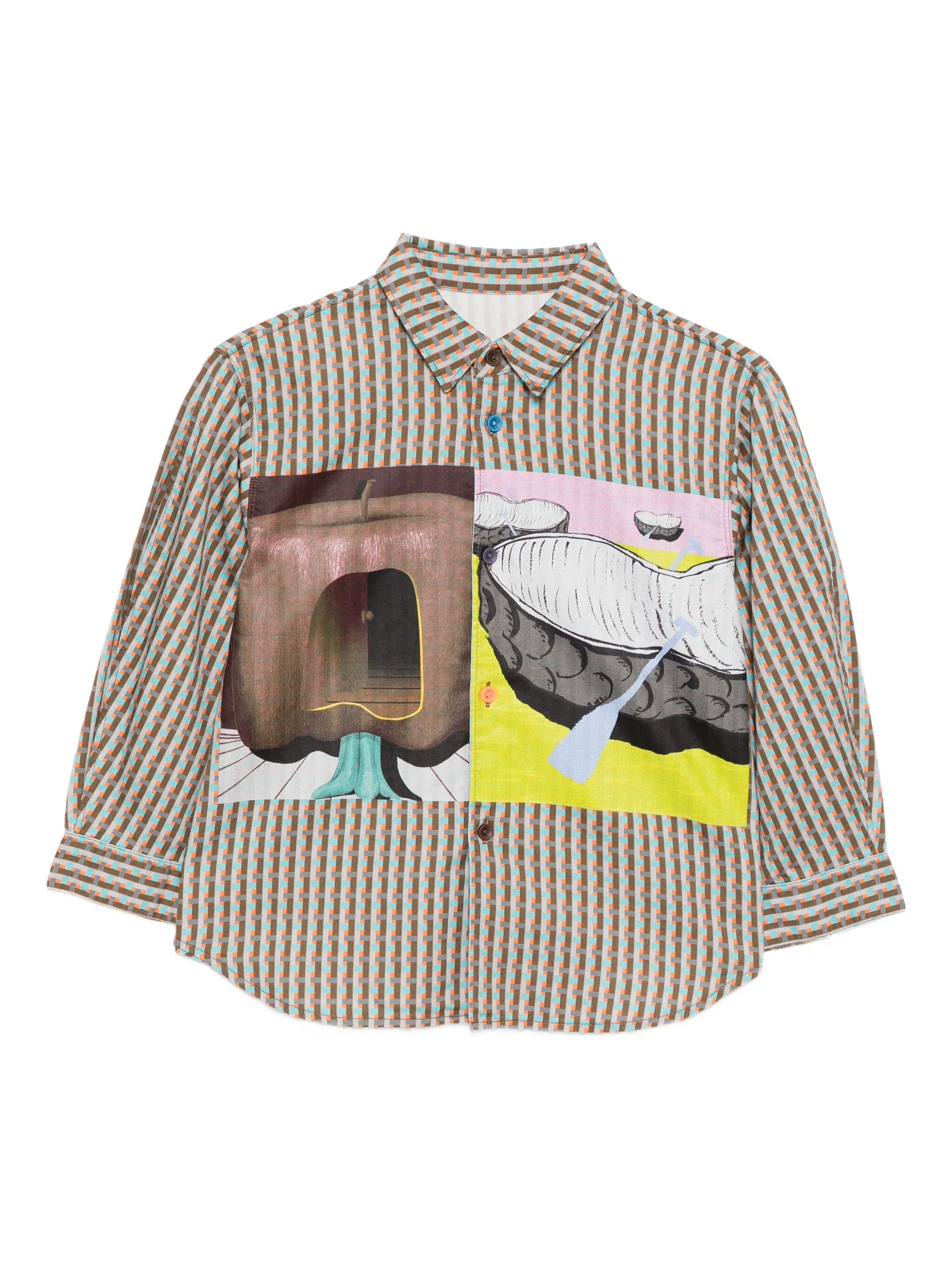 

Рубашка с графичным принтом Jnby By Jnby, коричневый