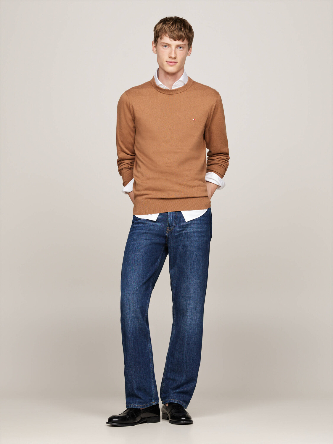 Свитер Tommy Hilfiger Regular Fit, бежевый — фото 2