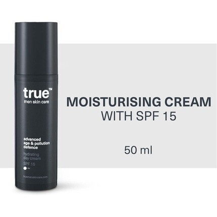 

Увлажняющий дневной крем для ухода за кожей True Men с SPF 15, защита от старения и загрязнений, 50 мл True Men Skin Care