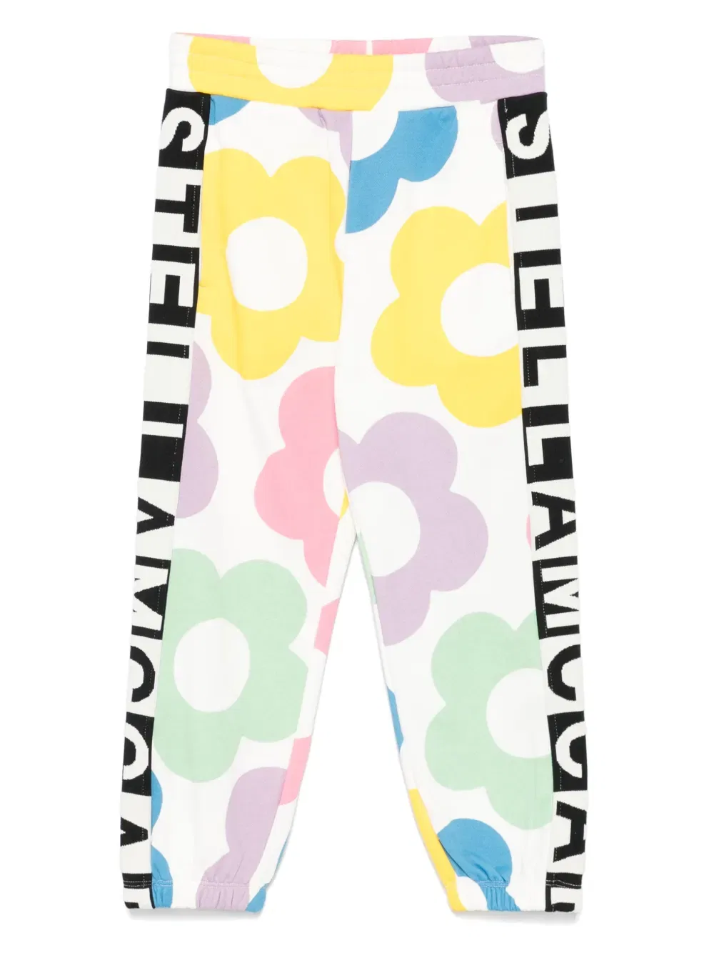 Спортивные брюки с цветочным принтом Stella Mccartney Kids, белый