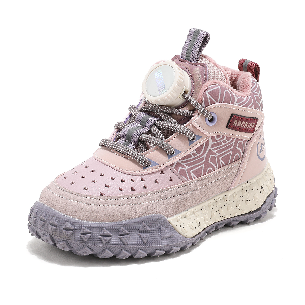 

ABC KIDS Нескользящие, легкие, амортизирующие, теплые, детские кроссовки, розовые, фиолетовые