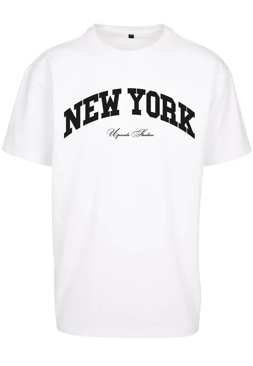 

Футболка Upscale by Mister Tee "Мужская футболка Oversize Upscale by Mister Tee для колледжа Нью-Йорка", белый