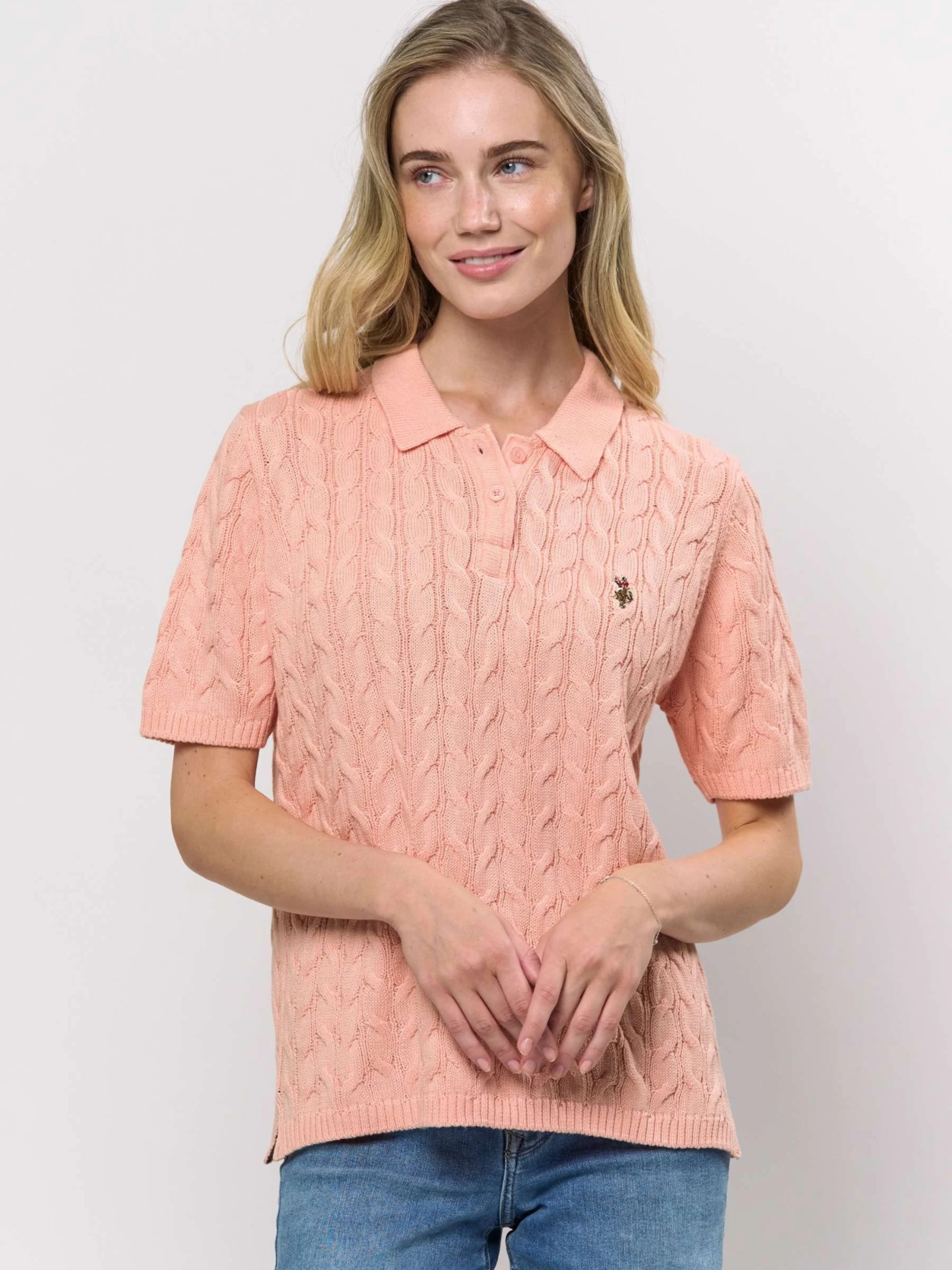 U.S. POLO ASSN. Лонгслив 'UWMagda' в розовом цвете — фото 3