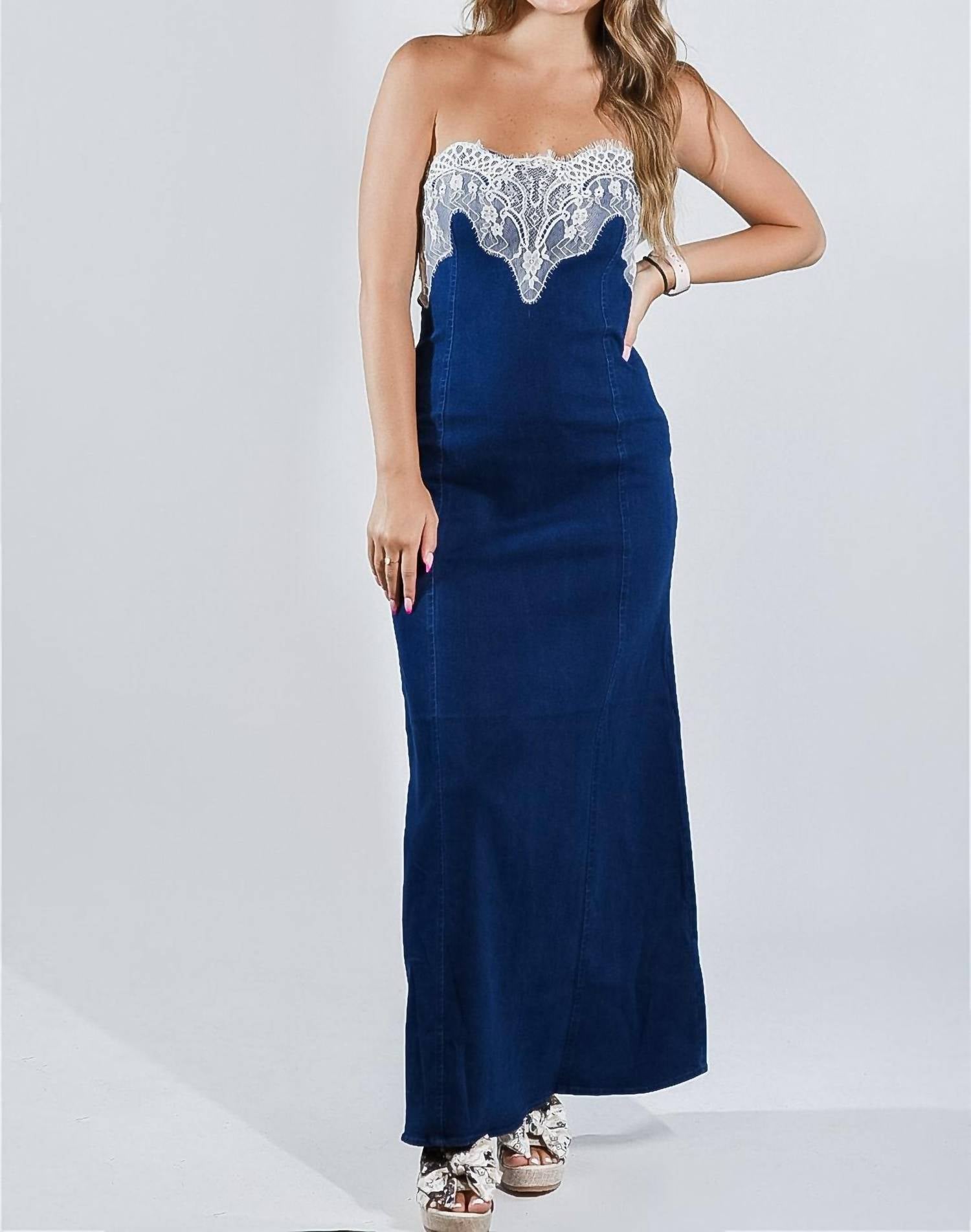 

Платье Next To You в дениме Blue B, цвет denim