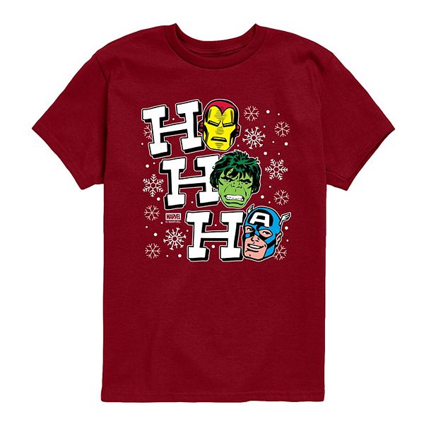 

Футболка с принтом ho ho ho для мальчиков 8-20 Marvel, Garnet