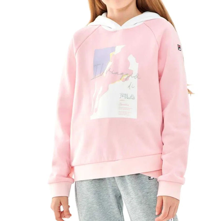 Свитшот детский классический Lifestyle FILA KIDS Fresh Pink — фото 3