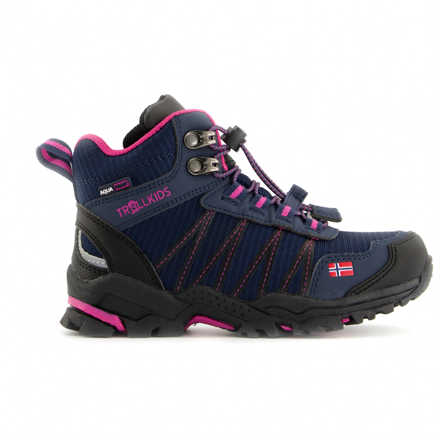

Ботинки для прогулки Trollkids Kid's Trolltunga Hiker Mid, цвет Navy/Magenta