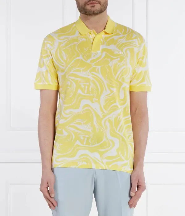 Поло AlloverOcean regular fit Boss Orange, желтый