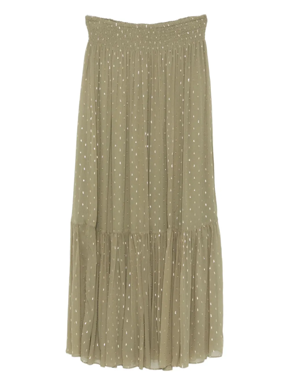 

Юбка с оборками и эффектом металлик Ba&Sh, зеленый