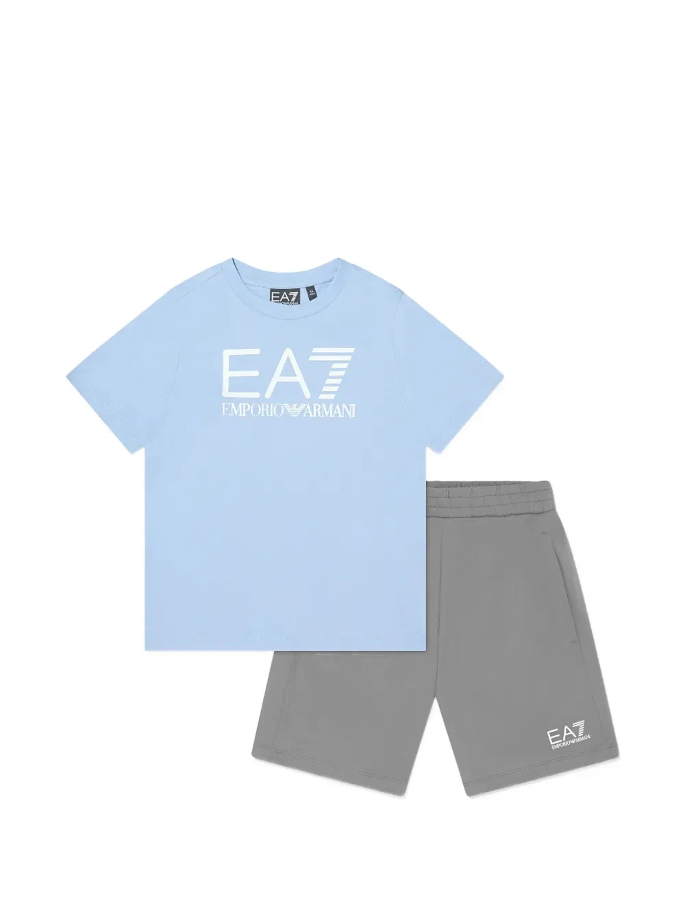 Короткий комплект с логотипом Emporio Armani Kids, синий