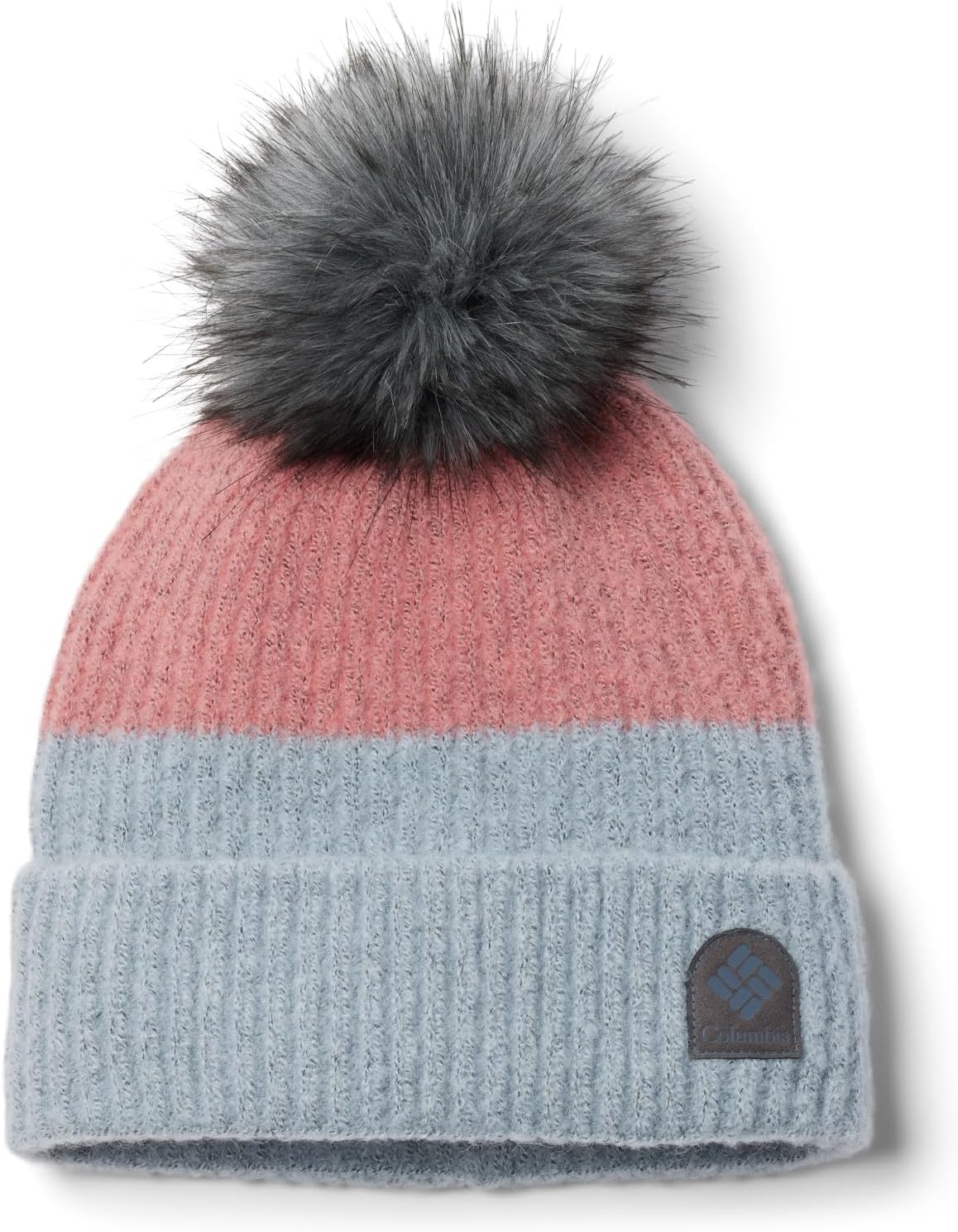 

Columbia Unisex-Adult Winter Blur Pom Pom Beanie, Cirrus Grey/Pink Agave