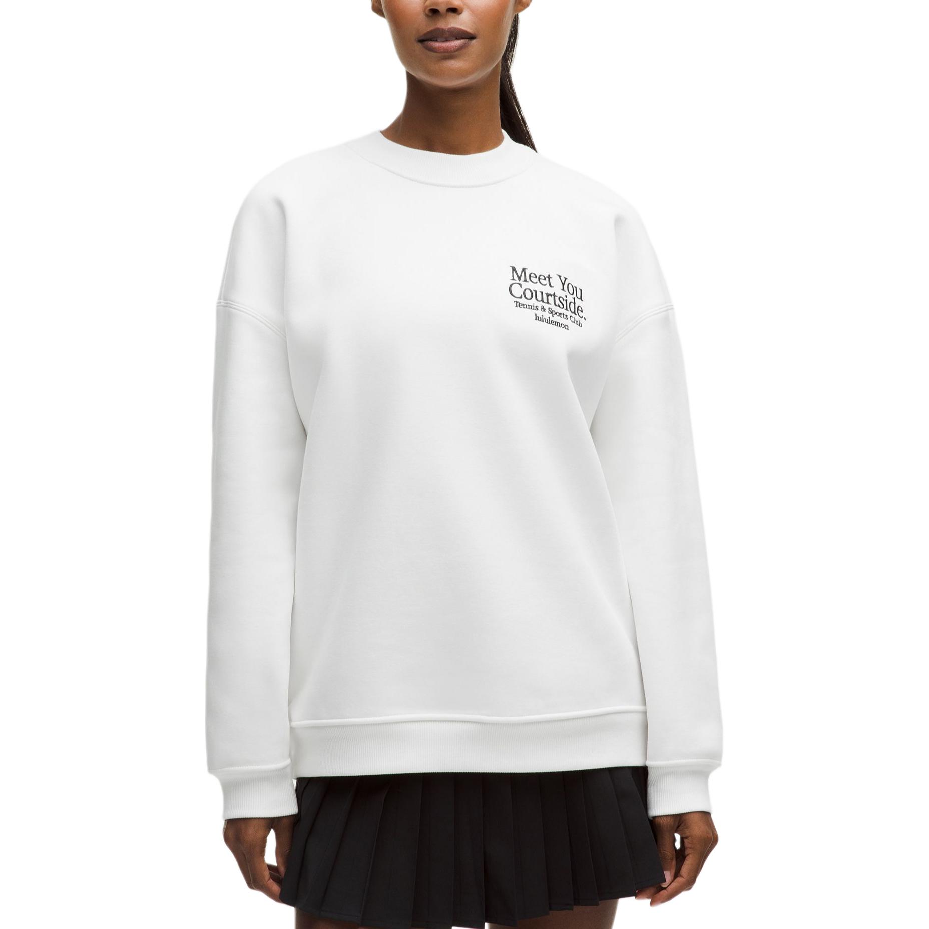 

Свитшот женский с круглым вырезом Moderate Lululemon, белый/wht