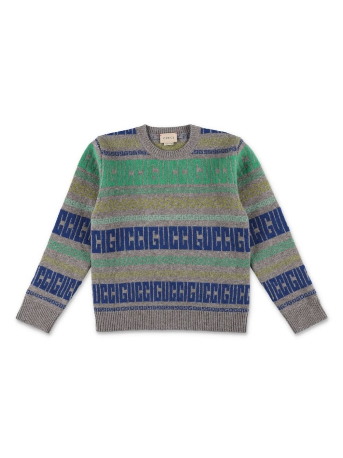 

Gucci Kids полосатая толстовка, серый
