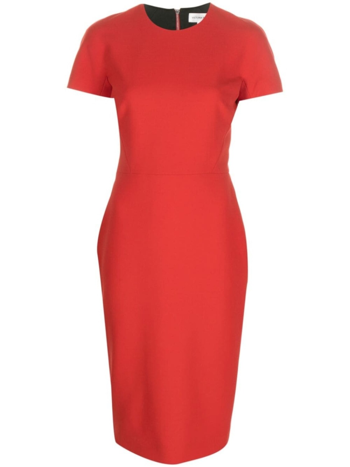 

Victoria Beckham креповое платье-трапеция, красный