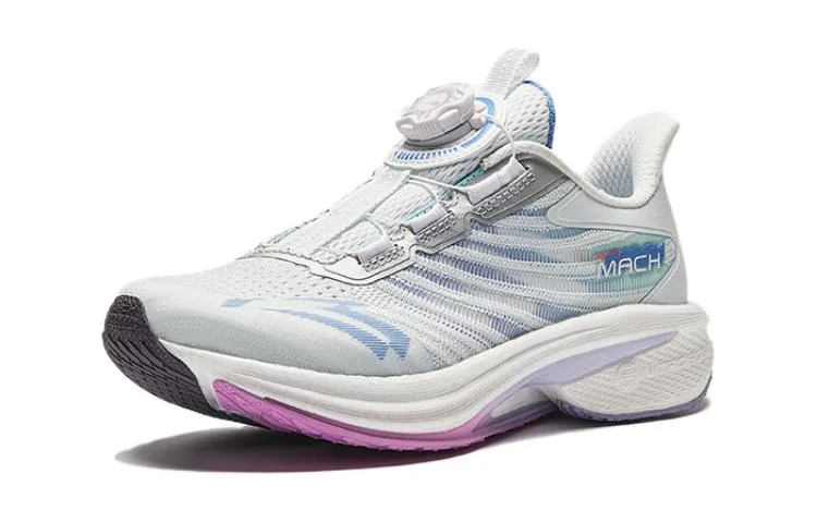 Antakids Mach 4.0 Slip Resistant Abrasion Resistant низкие детские кроссовки для бега White Blue — фото 3
