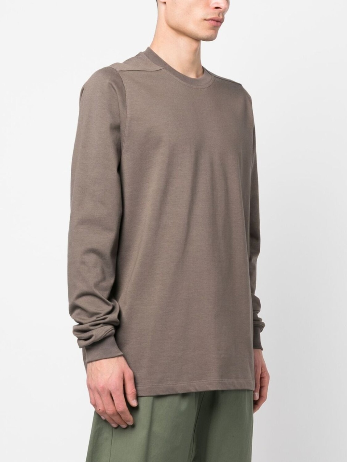 Rick Owens футболка с длинными рукавами, коричневый — фото 3