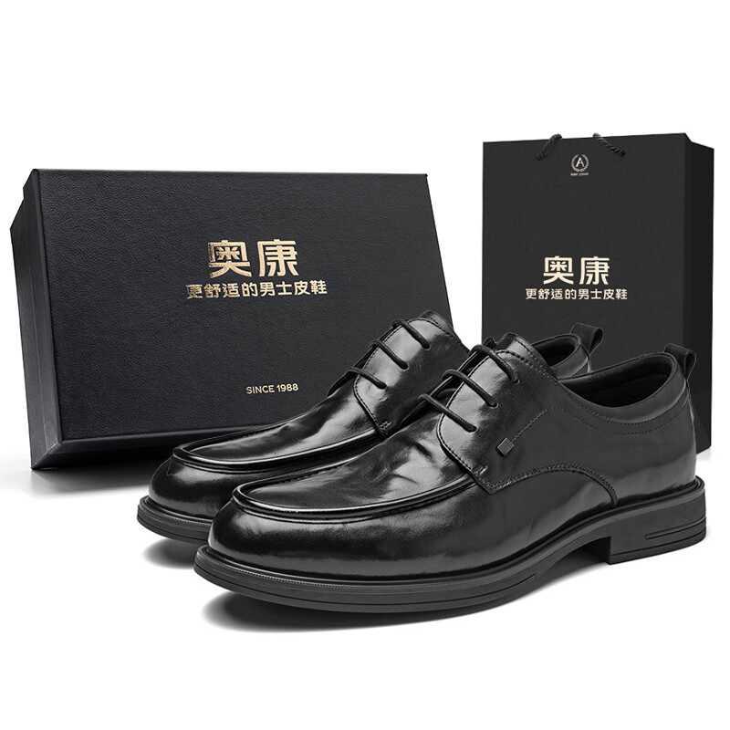 

Туфли AOKANG Dress Shoes Men Low-Top Black