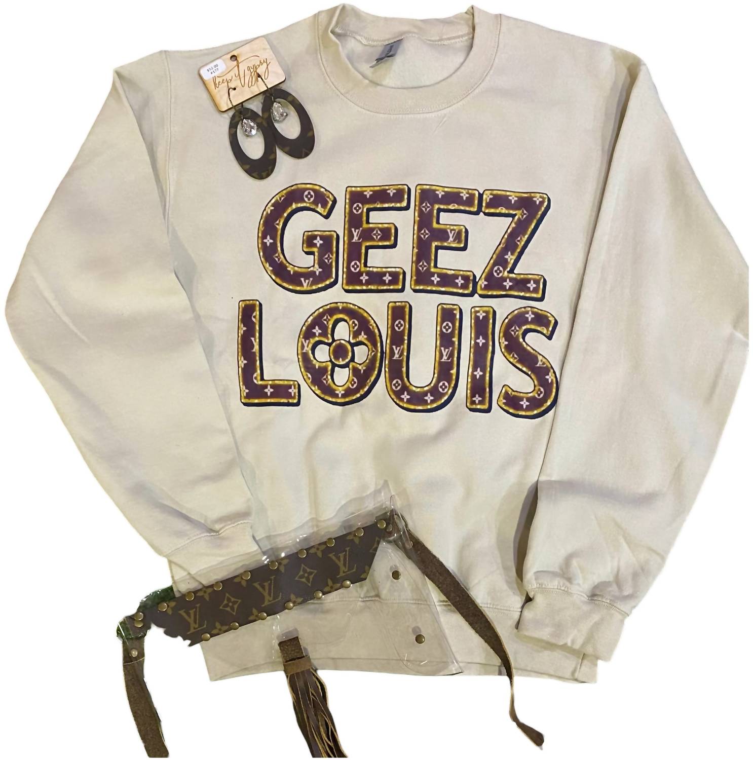 

Женская толстовка Geez Louis Mono в песочном цвете Duck Creation, цвет sand