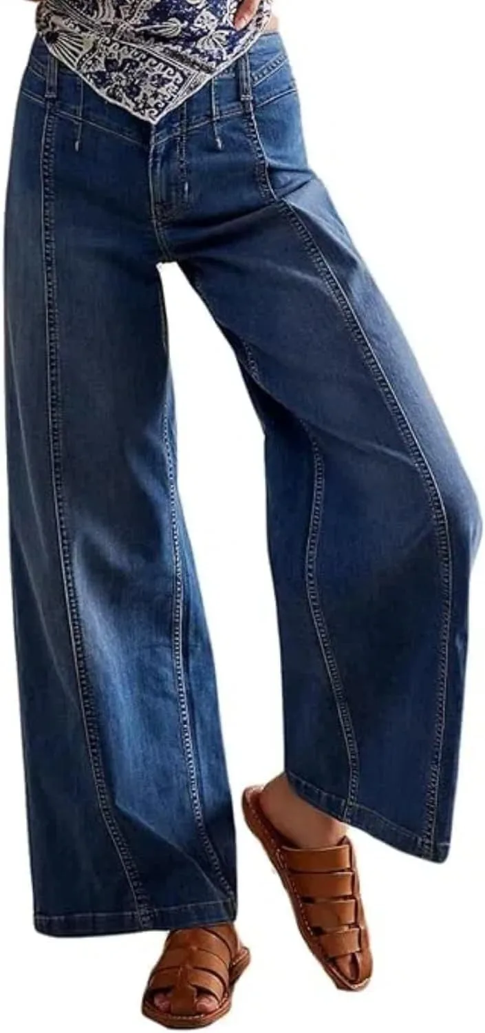 

LifeShe женские джинсы-клеш с высокой талией