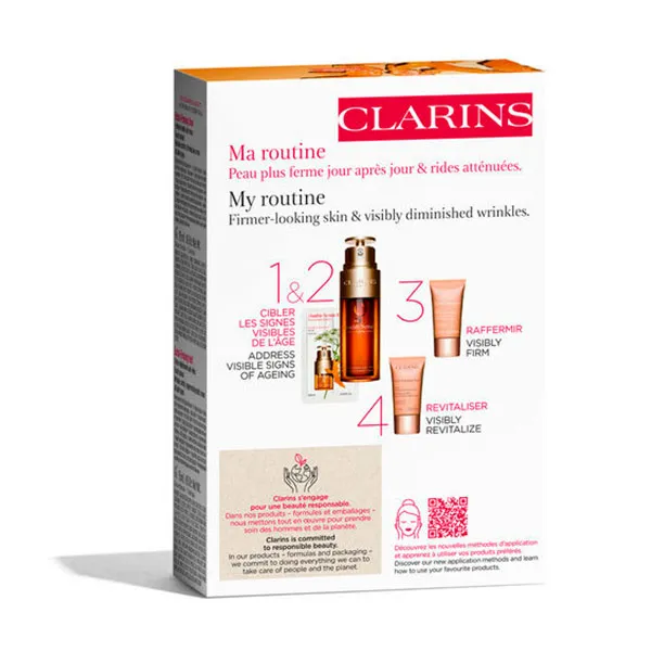Сыворотка Clarins — Дневной и ночной антивозрастной уход Cofre Doble Serum & Extra-Firming , 1 UD, 50 мл — фото 4