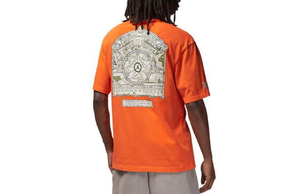 Футболка Jordan x Shelflife Logo T-shirt 'Orange', оранжевый — фото 2