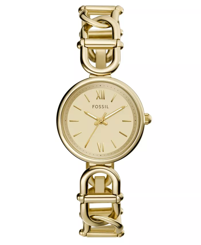 

Женские мини-часы Carlie с тремя стрелками, корпус из нержавеющей стали с розовым золотом, 30 мм Fossil