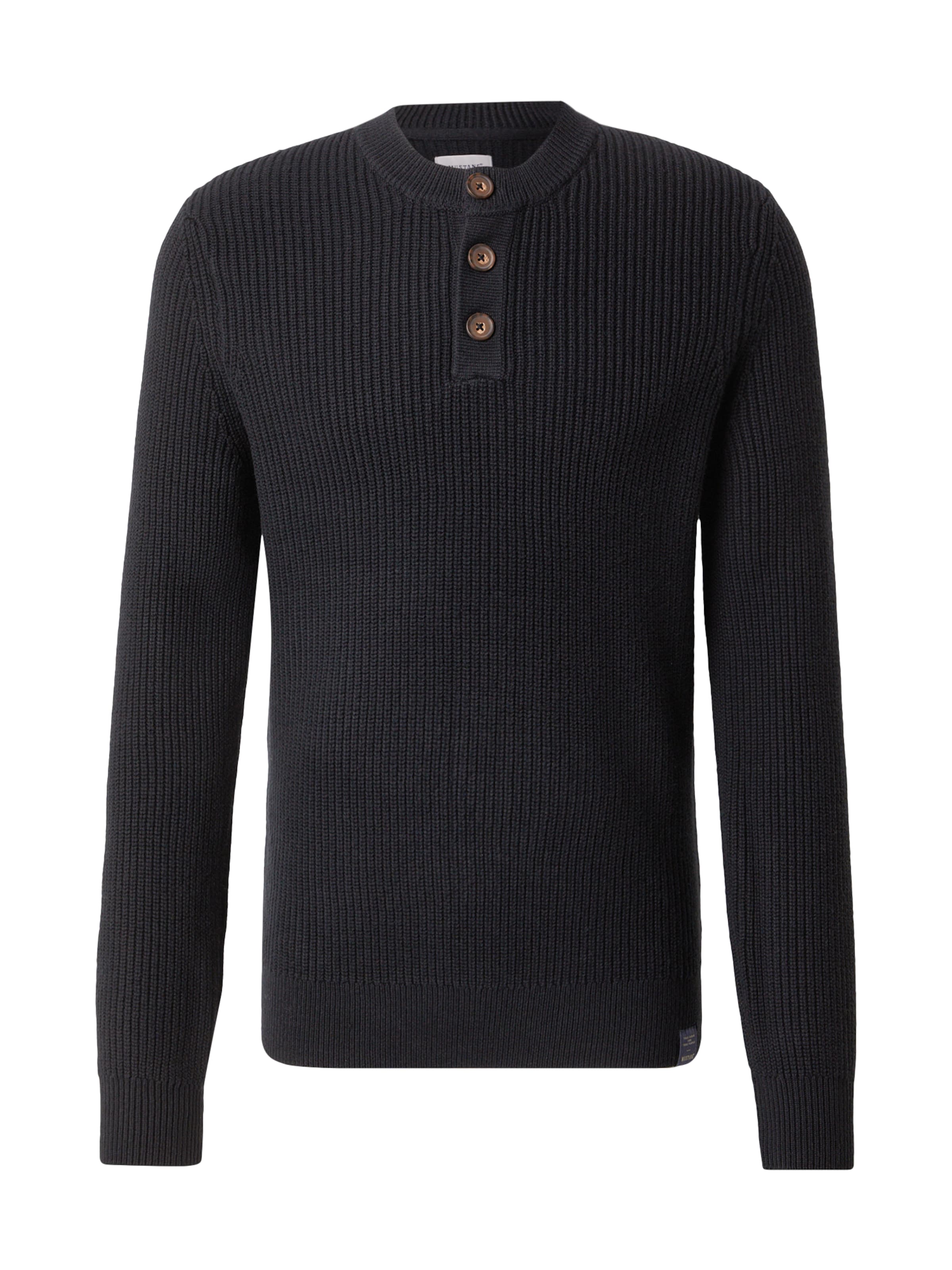 

MUSTANG Свитер 'Eastport' в черном цвете