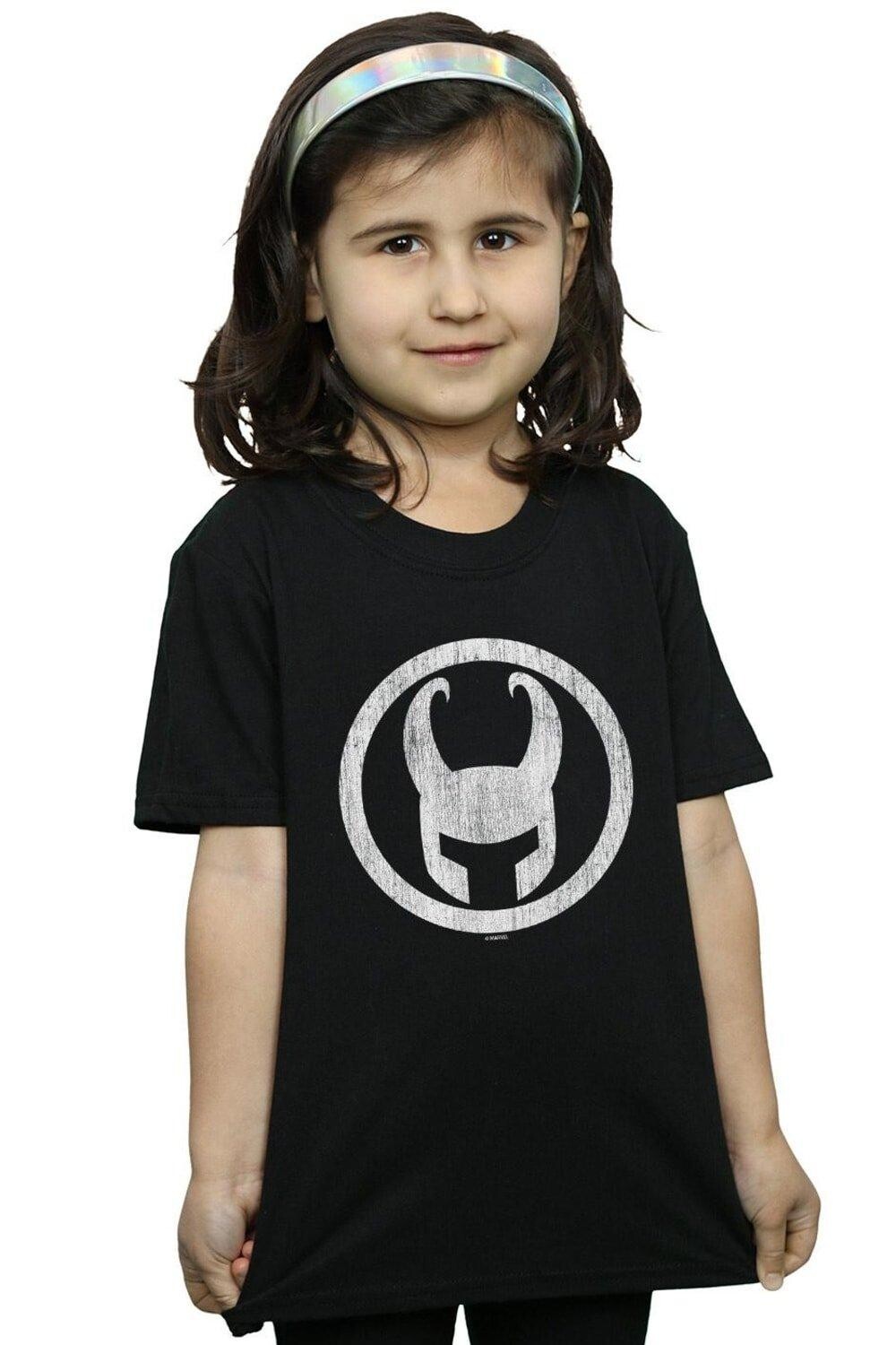 

Хлопковая футболка Loki Icon Marvel, черный