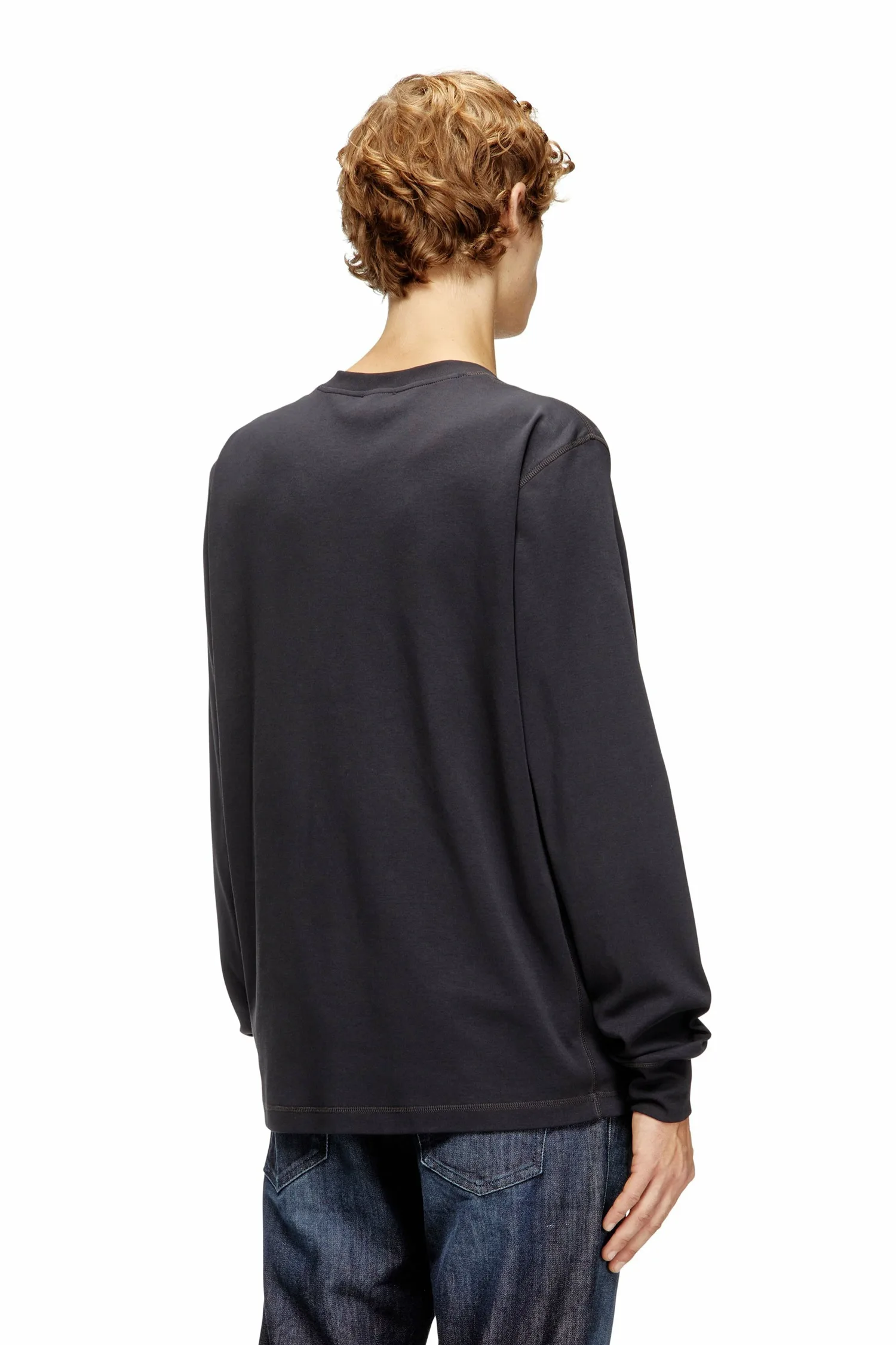 Мужская футболка с длинным рукавом T-MADJUST-LS-TR Diesel, black — фото 2