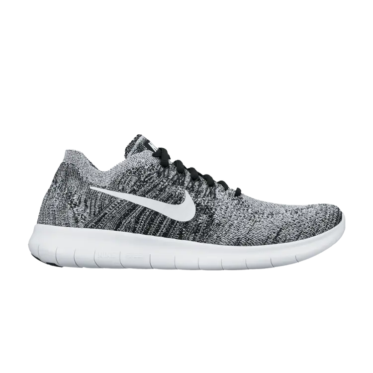 Кроссовки Nike Wmns Free RN Flyknit 'Black White', серый