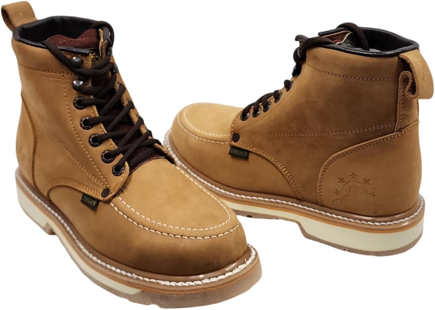 

Ботинки Dona Michi MENS SAFETY, с круглым носком, для работы, шнуровка, легкие, Tabaco