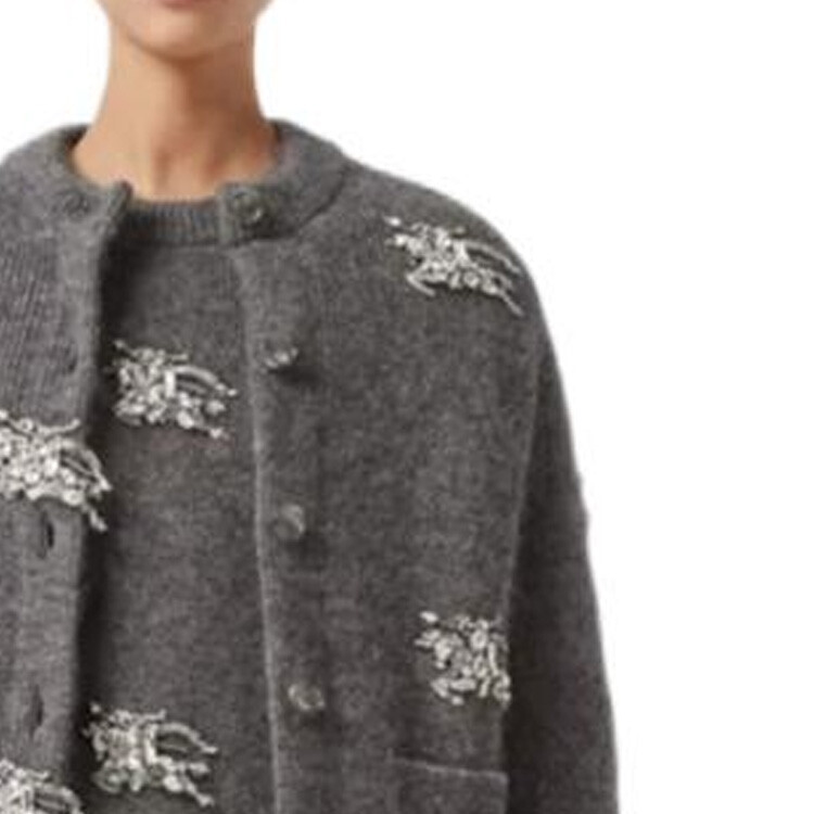 Свитер Кашемира Burberry, женский, серый — фото 3