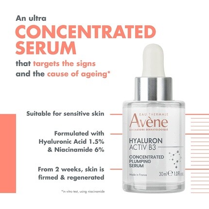 Сыворотка Avene — Hyaluron Activ B3 Концентрированная для увеличения объема, 30 мл — фото 2