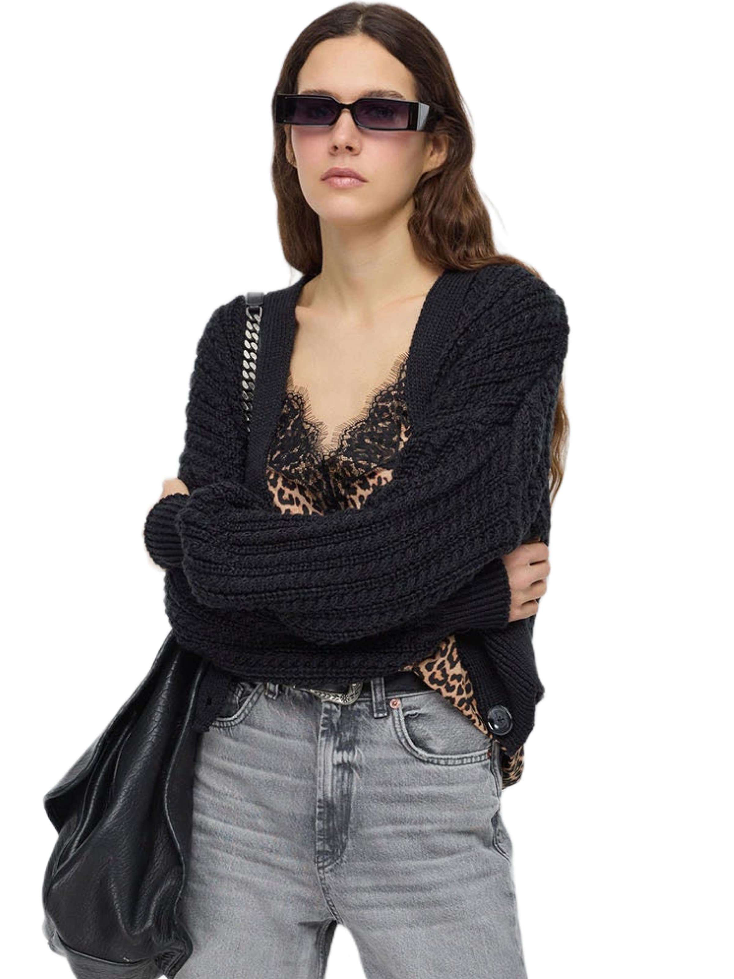 

No Matter What Кардиган из трикотажа в цвете антрацит