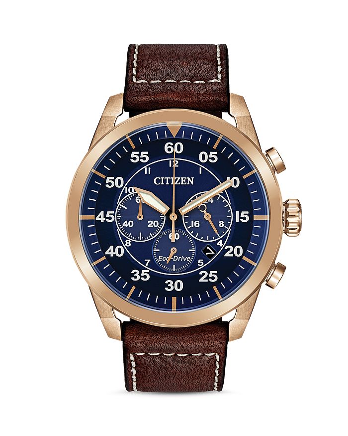

Часы мужские Avion Eco-Drive, 48 мм Citizen, коричневый
