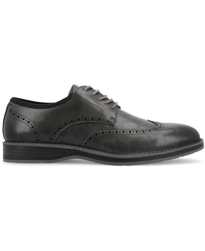 Мужские гибридные модельные туфли из пеноматериала Ozzy Wingtip Tru Comfort Vance Co., серый — фото 2