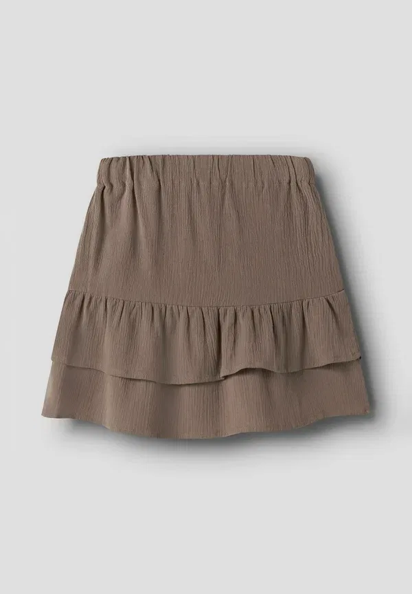 Юбка Name It Rock rüschen a line skirt, коричневая чечевица — фото 2